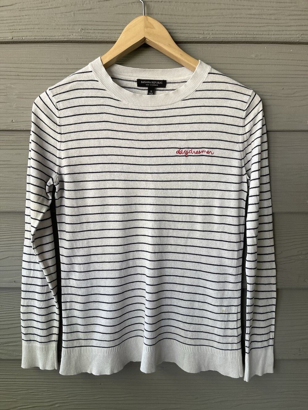 Banana Republic Silk Cashmere "Daydreamer" Striped Sweater Women's Size S